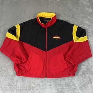 Vintage Texaco Havoline Racing Jacket Mens XXXL Red Black Yellow Swingster USA
